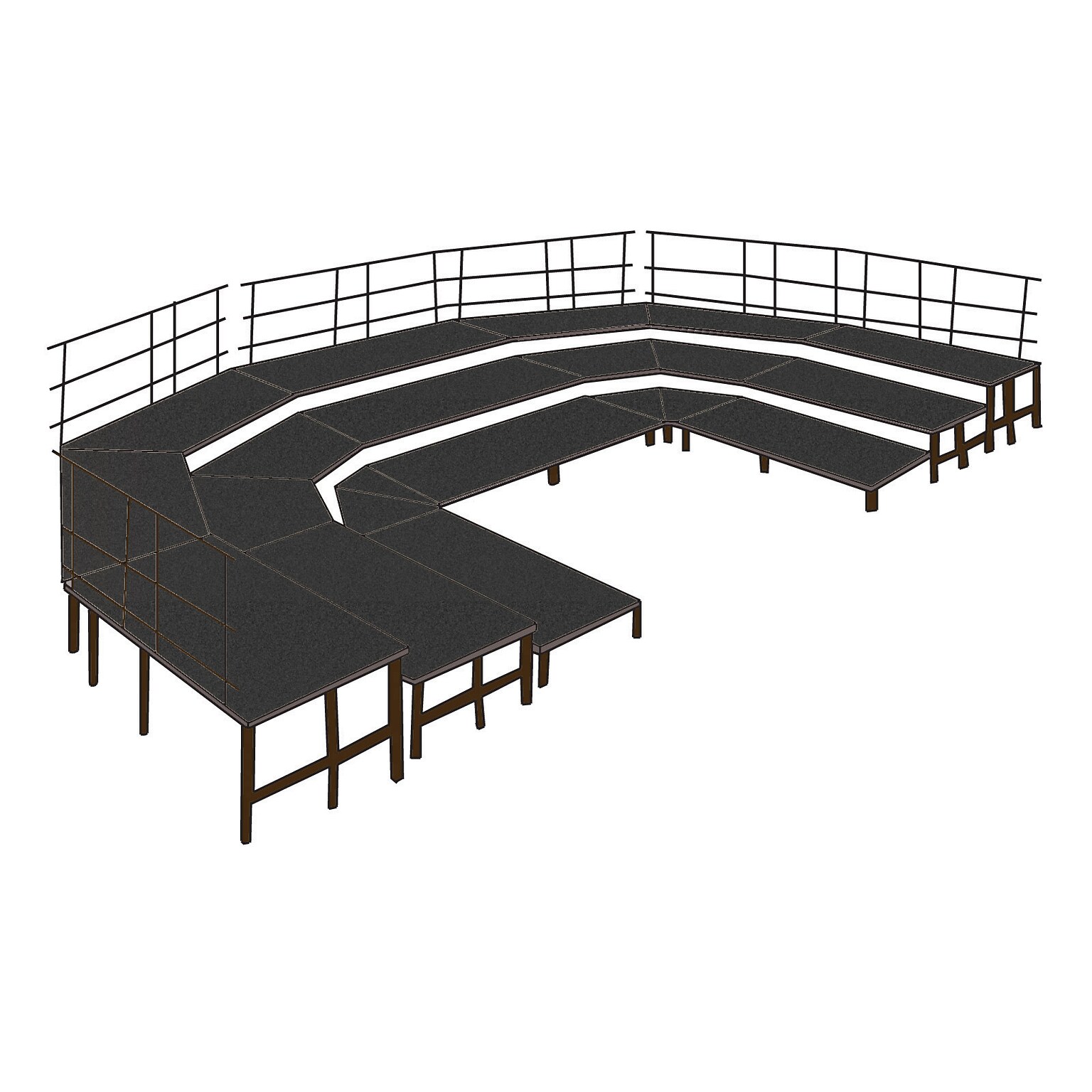 NPS 3-Level Seated Band Configuration Package, Grey Carpet (SBRC48C02)