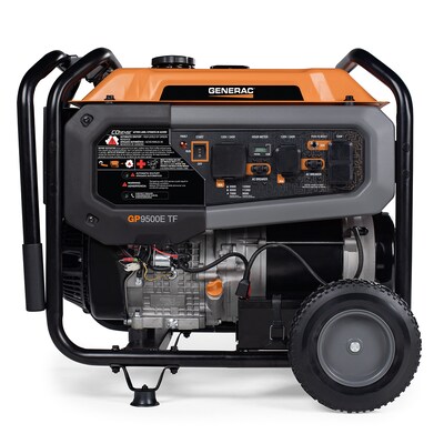 Generac Power Systems GP9500 TF 49st CSA Portable Generator, Electric Start, Dual Fuel, 9500 Watts (G0080630)