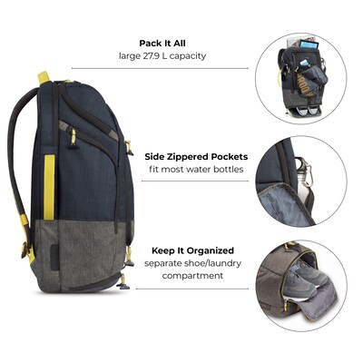 Solo New York Everyday Max Laptop Backpack, Large, Navy (ACV732-4)