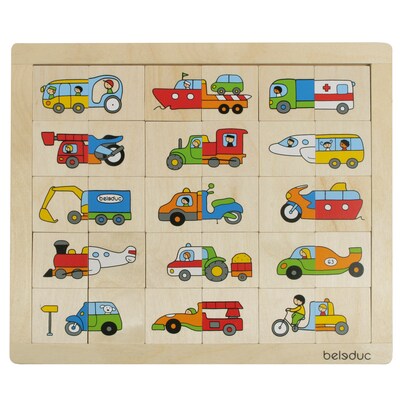 Beleduc Match & Mix Transport Puzzle, 30 Pieces/Pack (PLWB11007)