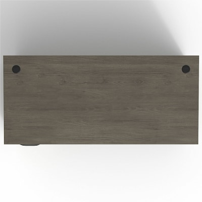 Lorell Prominence 2.0 66 W Left-Pedestal Desk, Gray Elm Surface (LLRPD3066LSPGE)