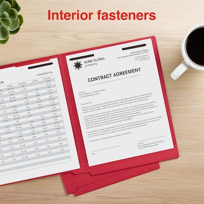 Staples Classification Folder, 3/4" Expansion, Letter Size, Red, 50/Box (ST62546)