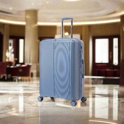 DUKAP Airley 29.92 Hardside Suitcase, 4-Wheeled Spinner, TSA Checkpoint Friendly, Blue (DKAIR00L-BLU)
