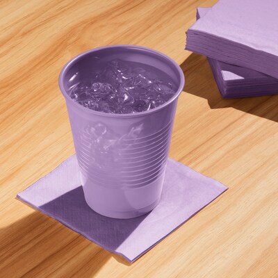 Creative Converting Touch of Color Plastic Cups, Luscious Lavender Ppurple, 240/Carton (28193081)