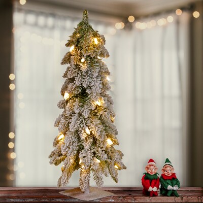 National Tree Company Snowy Downswept Forest Tree Artificial Christmas Trees FTDF1-24ALO-1