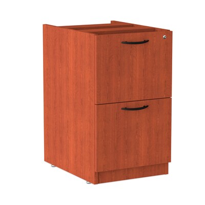 Alera® Valencia Series 2-Drawer Pedestal Exec File Cabinet, Med Cherry Fin, Lgl (VA542822MC)
