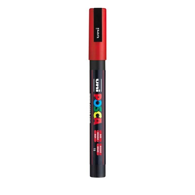 POSCA PC-3M Water Based Paint Marker, Fine Bullet Tip, Red, 3/Pack (UBCPC3MRED-3)