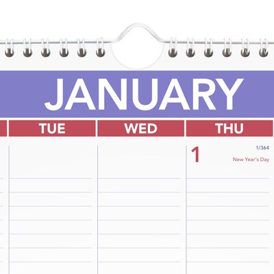 2026 AT-A-GLANCE 17 x 12 Monthly Dry Erase Wall Calendar, White/Purple (PMLM02-28-26)