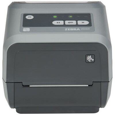Zebra ZD4A042-301M00GA-B ZD421 Thermal Transfer Label Printer, USB & Bluetooth, Gray