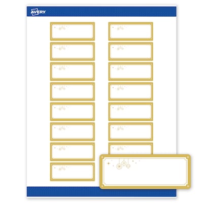 Avery Rectangle Multipurpose Labels, 1 x 2-5/8, White, 160/Pack (19479370533)