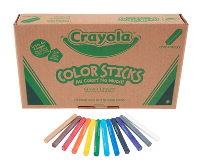 Crayola Classpack Color Sticks, Assorted, 120/Box (68-8120)