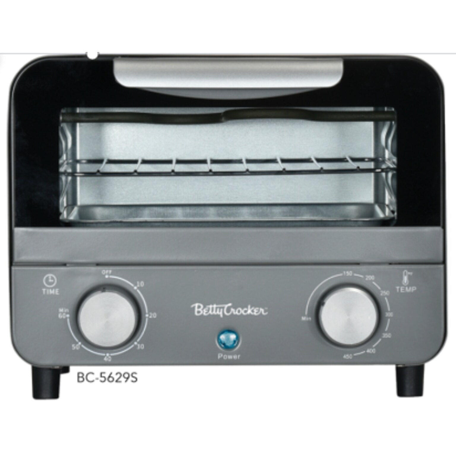 Betty Crocker 7 L. Mini Toaster Oven, Black/Gray (BC-5629S)