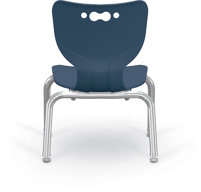 MooreCo 10" Hierarchy Student Chair with 4 Legs, Navy/Chrome Base (703673561785)