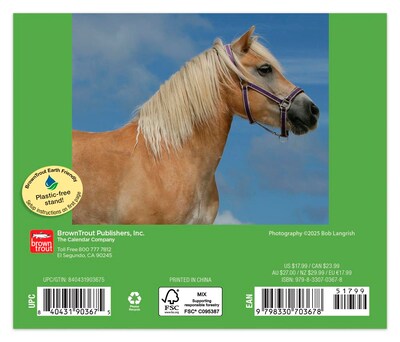2026 BrownTrout Horse Lovers 6.06 x 5.13 Day-to-Day Calendar (9798330703678)