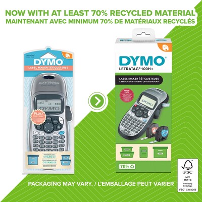 Dymo LetraTag Plus LT-100H Portable Thermal Label Maker, Silver (21455)