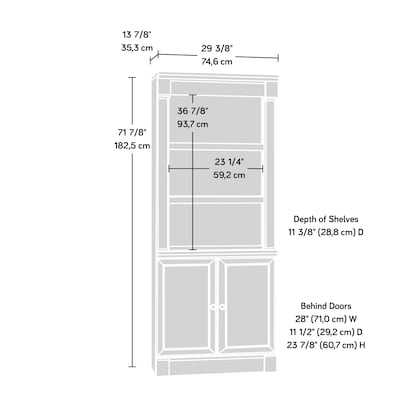 Sauder Palladia 72"H 5-Shelf Bookcase, Wind Oak (416515)