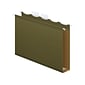 Pendaflex Ready-Tab Reinforced Recycled Hanging File Folder, 2" Expansion, 5-Tab Tab, Letter Size, Green, 20/Box (42701)