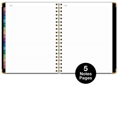 2027 Excello Brands 9" x 11" Weekly & Monthly Standard Planner, Paperboard Cover, Black/Gold (FSHN-CY27-8511-12)