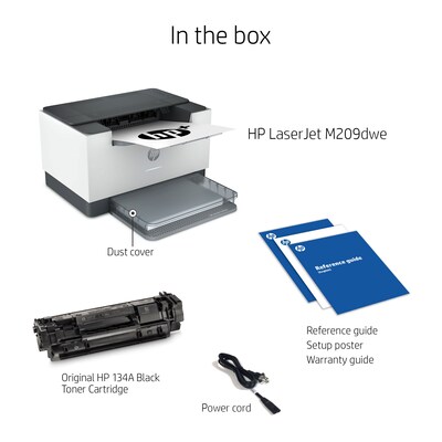 HP LaserJet M209dwe Wireless Black & White Printer Includes 6 Months of FREE Toner with HP+ (6GW62E)