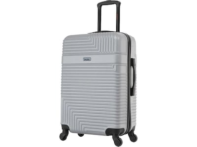 InUSA Resilience 27.59 Hardside Suitcase, 4-Wheeled Spinner, Silver (IURES00M-SIL)