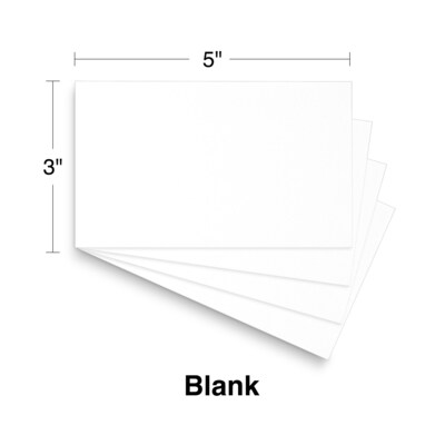 Staples 3" x 5" Index Cards, Blank, White, 500/Pack (TR51010)