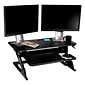 3M Precision Standing Desk, 35"W Adjustable Desk Riser with Gel Wrist Rest and Precise Mouse Pad, Black (SD60B)