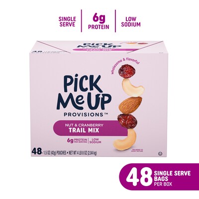 Pick Me Up Provisions™ Nut & Cranberry Trail Mix, 1.5 oz., 48 Bags/Box (PM62798)