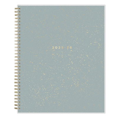 2025-2026 Blue Sky Splatter Dot 8.5 x 11 Academic Year Monthly Planner, Plastic Cover, Multicolore