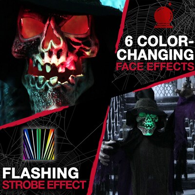 Haunted Hill Farm Life-Size Poseable Skeleton Witch (HHWITCH-6FL)