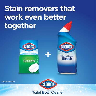Clorox Disinfecting Toilet Bowl Cleaner with Bleach, Rain Clean Scent, 24 Oz., 2/Pack, 6 Packs/Carton (30924)