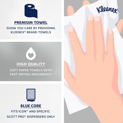 Kleenex Professional Recycled Hardwound Paper Towels, 1-ply, 700 ft./Roll, 6 Rolls/Carton (25637)