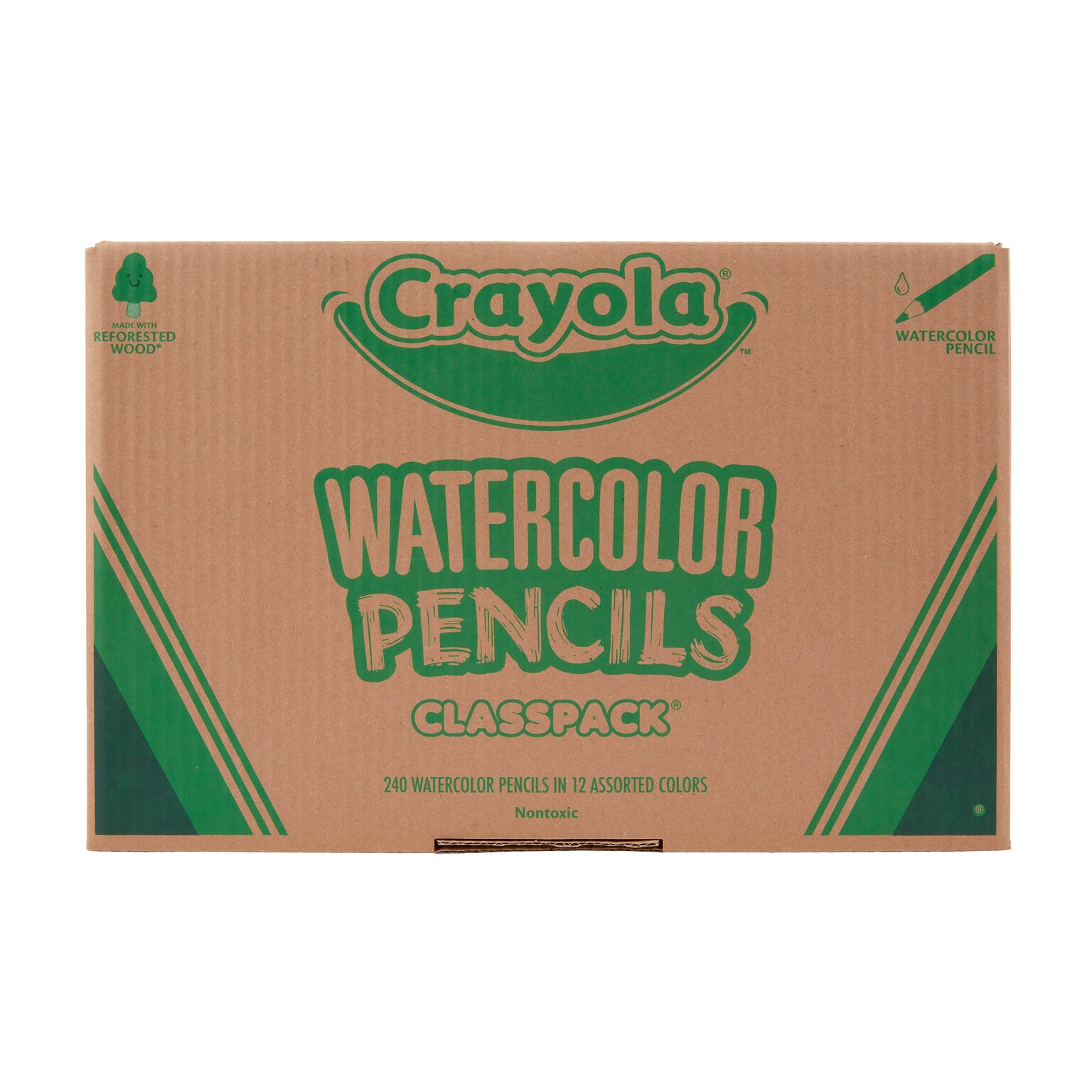 Crayola Watercolor Pencils 12-Color Classpack, 240/Pack (68-7507)