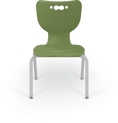 MooreCo 14" Hierarchy Student Chair with 4 Legs, Moss/Platinum Base (703673562751)