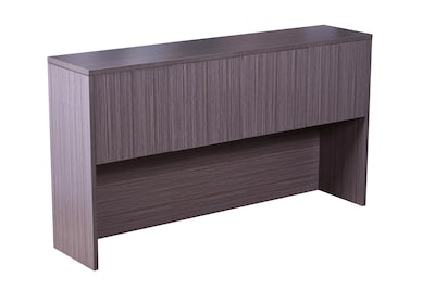 Boss Office Products 66" U-Shaped Desk with Lateral File and Hutch, Driftwood (GROUPA17-DW)