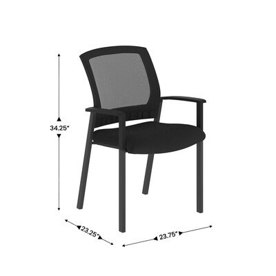 Flash Furniture Hercules Mesh Reception Side Stacking Chair, Black (HL0010WBK)