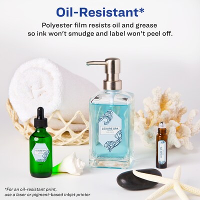 Avery Laser/Inkjet Starburst Waterproof Multipurpose Labels, 1"  Dia, White, 4800/Box (94606)