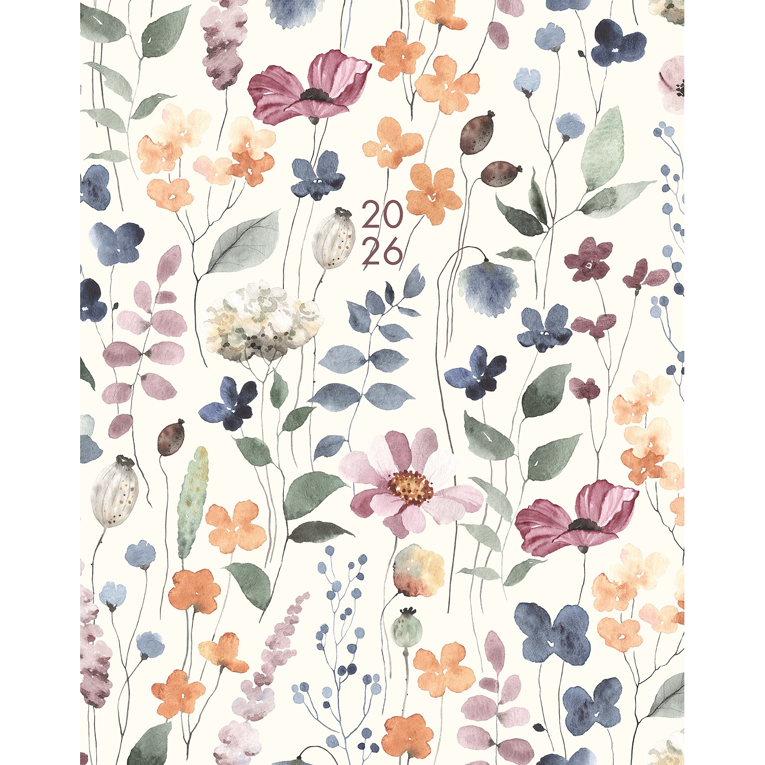 2026 Willow Creek Garden Botanical 7.5 x 9.5 Monthly Planner, Paperboard Cover (57841)