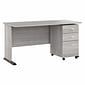 Bush Business Furniture Studio A 60W Computer Desk with 3-Drawer Mobile File Cabinet, Platinum Gray