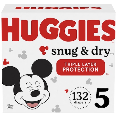 Huggies Snug & Dry Diapers, Size 5, 132 Count (51517)