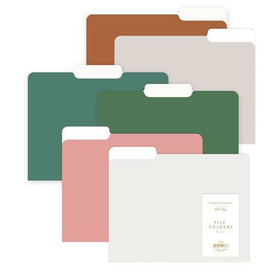 Blue Sky Bespoke File Folder, 1-Tab, Paper Stock, Letter Size, Assorted Colors (159133)