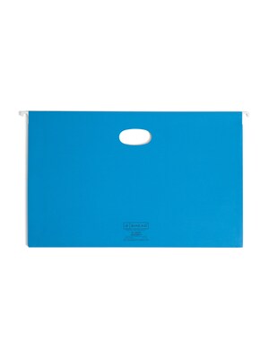 Smead Hanging File Folders, 1/5-Cut Adjustable Tab, Legal Size, Sky Blue, 25/Box (64370)