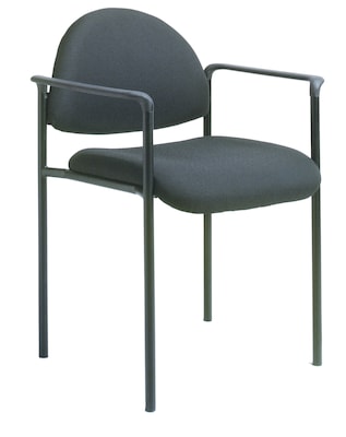 Boss® Black Fabric Stacking Chairs