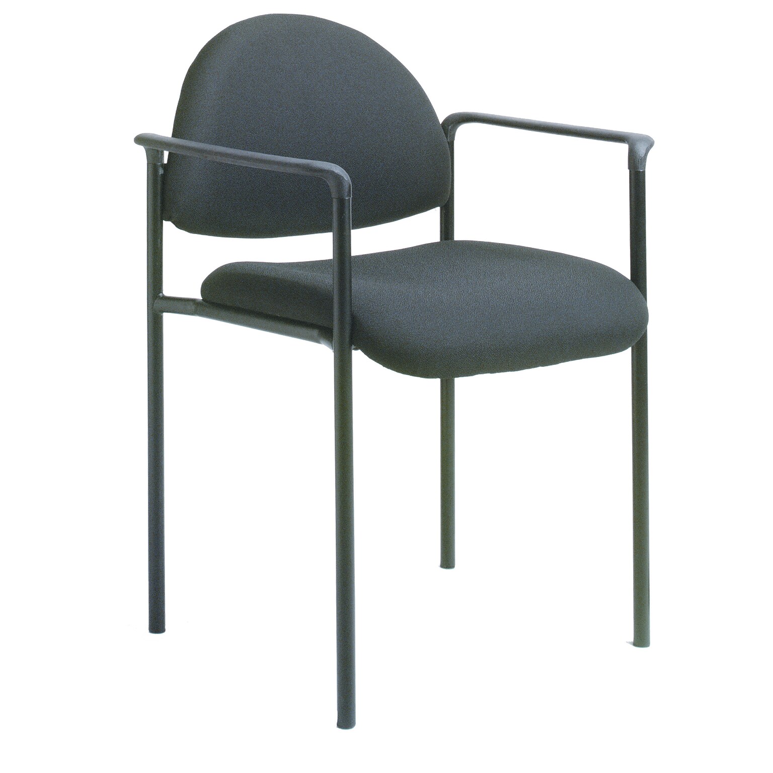 Boss® B9501 Series Fabric Stacking Chairs With Arms; Black