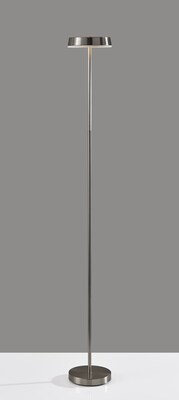 Adesso Mira 55" Brushed Steel Cordless LED Floor Lamp with Disc-Shaped Shade (2612-22)