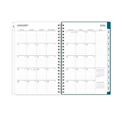 2026 Blue Sky Bakah 5" x 8"  Weekly & Monthly Planner, Plastic Cover, Multicolored (137260-26)