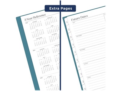 2023-2024 Cambridge WorkStyle Balance 8.5" x 11" Academic Weekly & Monthly Planner, Plastic Cover, Teal/Gold (1606-905A-12-24)