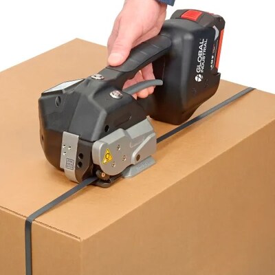 Global Industrial Battery Operated Polyester Strapping Tool For 1/2 Strap Width (412657)