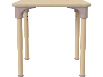 Flash Furniture Bright Beginnings Hercules Square Table, 24" x 24", Height Adjustable, Beech (MK-ME088023-GG)