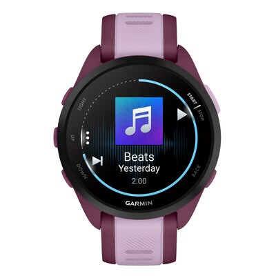 Garmin Forerunner 165 Smartwatch, GPS, 43mm, Berry & Lilac Silicone Band (010-02863-33)