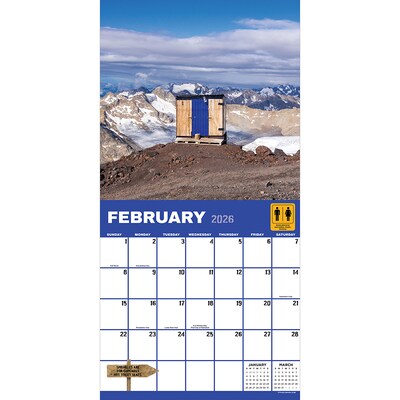 2026 TF Publishing Outhouses 12 x 12 Monthly Wall Calendar (26-1048)